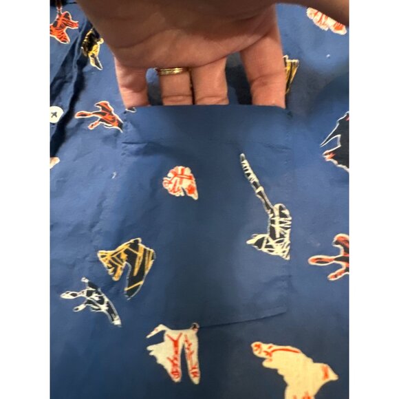 Resolution Clothing Mens Blue Short Sleeve Button-Up Shirt Size L - Picture 3 of 8